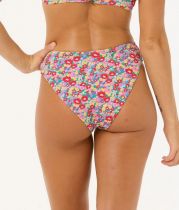 Bas de bikini culotte taille haute Las Flores