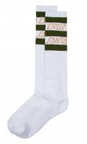 Chaussette Santa Cruz Flaming Strip Stripe White