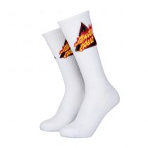 Chaussettes Santa Cruz Flamed Not A Dot White