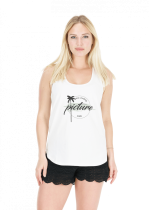 Debardeur Femme Picture TIME TO CHILL TANK White