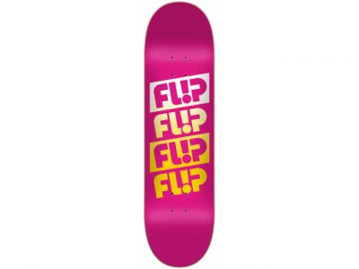 Deck De Skate Flip Team Quattro Faded Pink 7.88*32