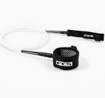 FCS 5\' Comp Essential Leash  White/Black