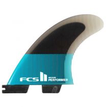 FCS II PERFORMER PC MEDIUM TEAL / BLACK TRI RETAIL FINS