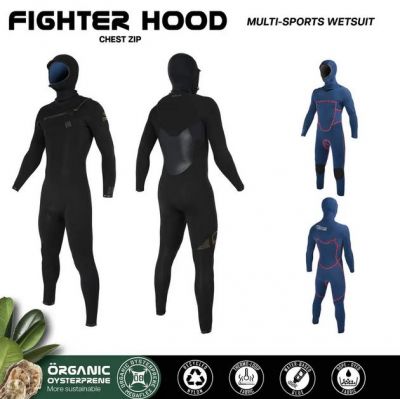 Fullsuit Men 5/4/3 CZ Hood FIGHTER - ORGANIC OYSTERPRENE BK Men - Black 