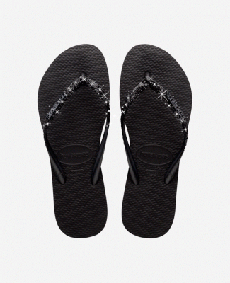 Havaianas slim glitter 2 black darkgrey
