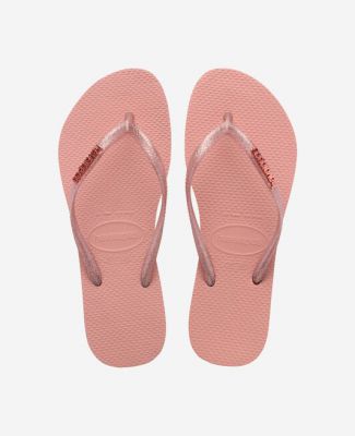 Havaianas slim logo metallic crocus rose