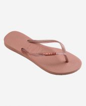 Havaianas slim logo metallic crocus rose