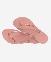 Havaianas slim logo metallic crocus rose