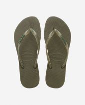 Havaianas slim logo metallic green