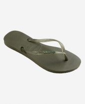 Havaianas slim logo metallic green