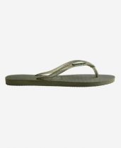 Havaianas slim logo metallic green