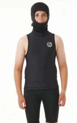 kids fbomb polypro hood vest