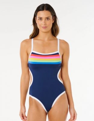 Maillot une pi�ce tanga Surf Stripe