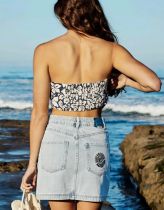 Mini jupe en jeans Las Dalias