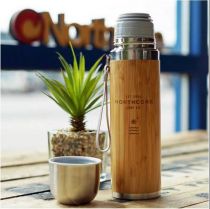 Northcore Bamboo & Stainless Steel Flask with mug 360ml