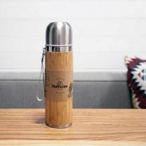 Northcore Bamboo & Stainless Steel Flask with mug 360ml