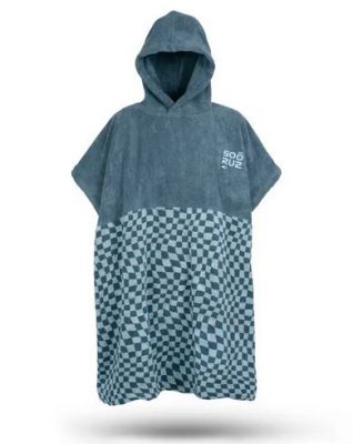 POncho Blurry Coton Blue