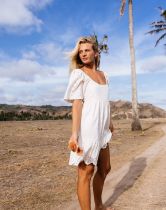 Robe courte à manches courtes San Carlos La Joya