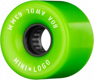Roues mini Logo Awol 63mm 80A Green