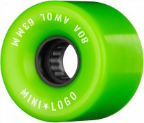 Roues mini Logo Awol 63mm 80A Green