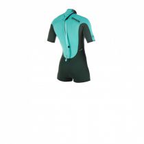 SHORTY MYSTIC 3/2 MM BZIP FLATLOCK FEMME TEAL S19