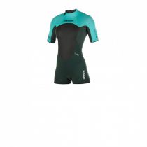 SHORTY MYSTIC 3/2 MM BZIP FLATLOCK FEMME TEAL S19