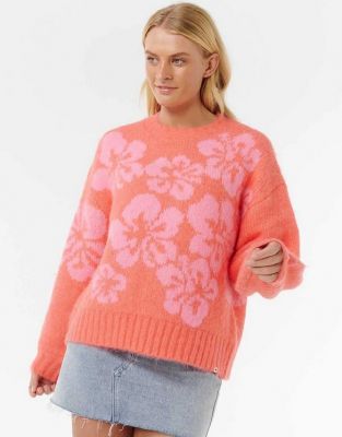 Sweat col rond Hibiscus Heat Jacquard 