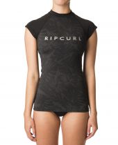 Tee shirt Lycra Girl Rip Curl TROPIC GLITCH Anti UV S18 Black