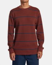 Tee Shirt ML RVCA Day Shift Thermal Red