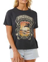 TEE SHIRT SEA SHELLS RELAXED BLACK WASHED