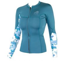 Top Women 2/1 Zip LS Divine Blue