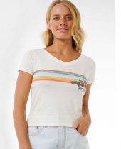 T.SHIRT Hoffman V-Neck Tee Bone Women 